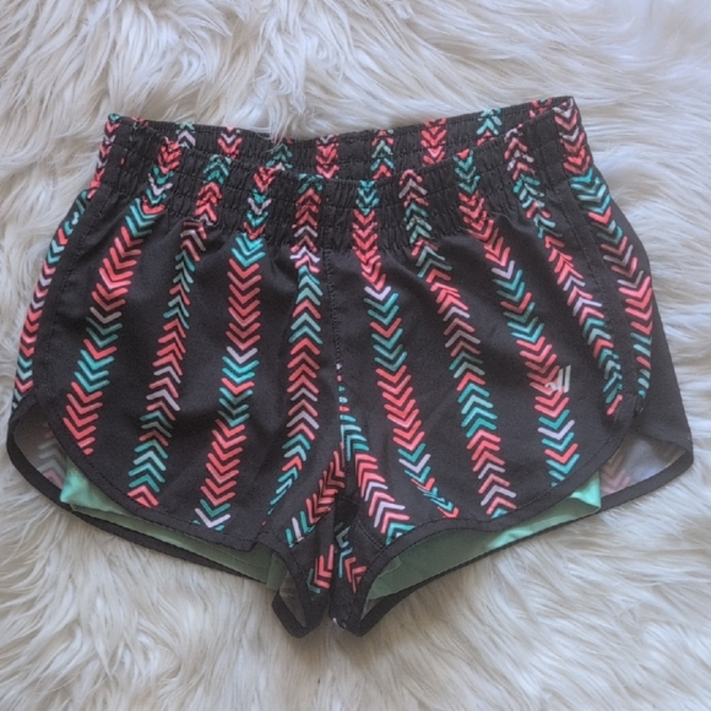 Women's Black Patterned Shorts